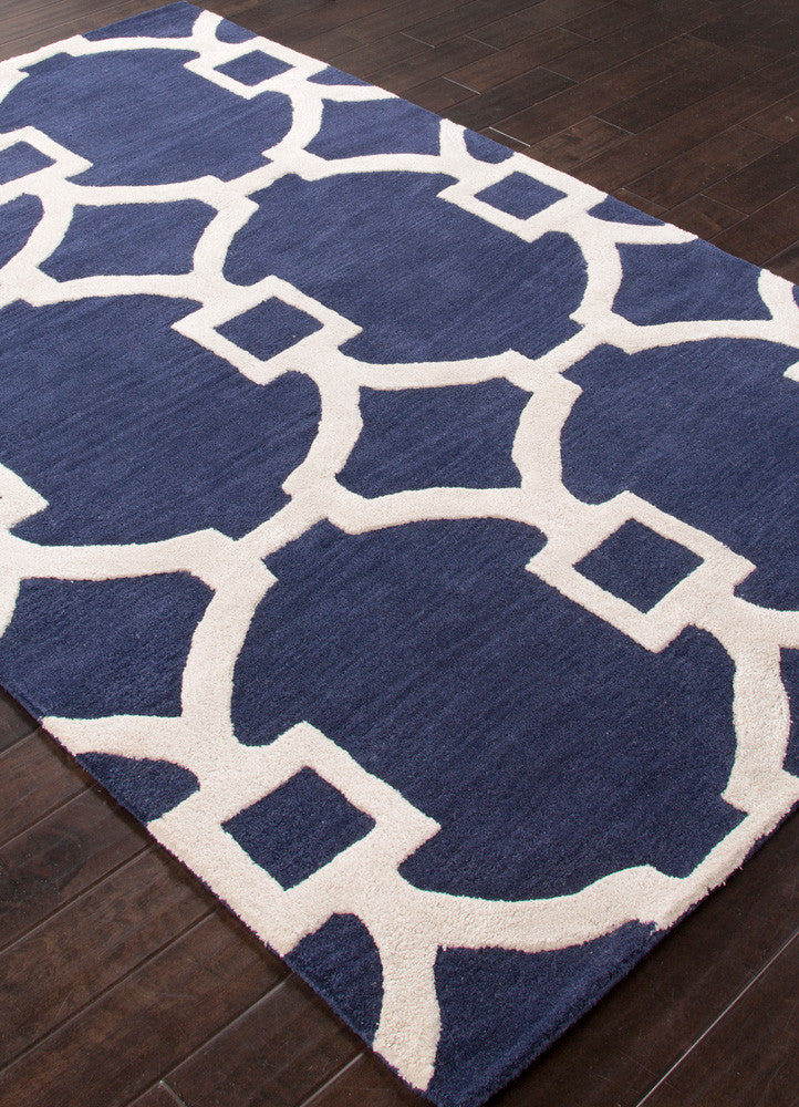 City Regency Deep Navy/White Area Rug