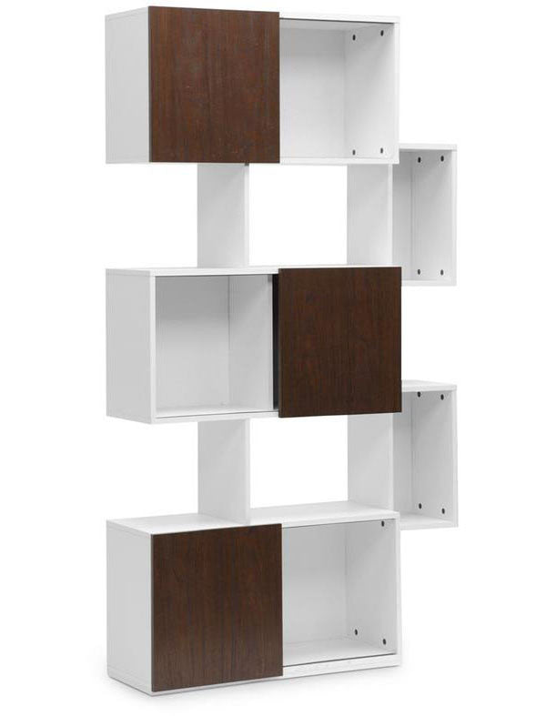 Harriet Bookshelf White & Walnut