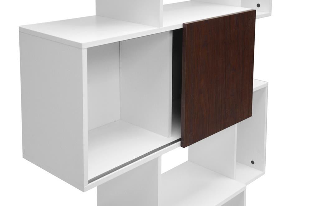 Harriet Bookshelf White & Walnut