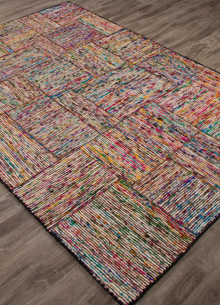 Darien Silk Lane Swan White/Fuschia Purple Area Rug