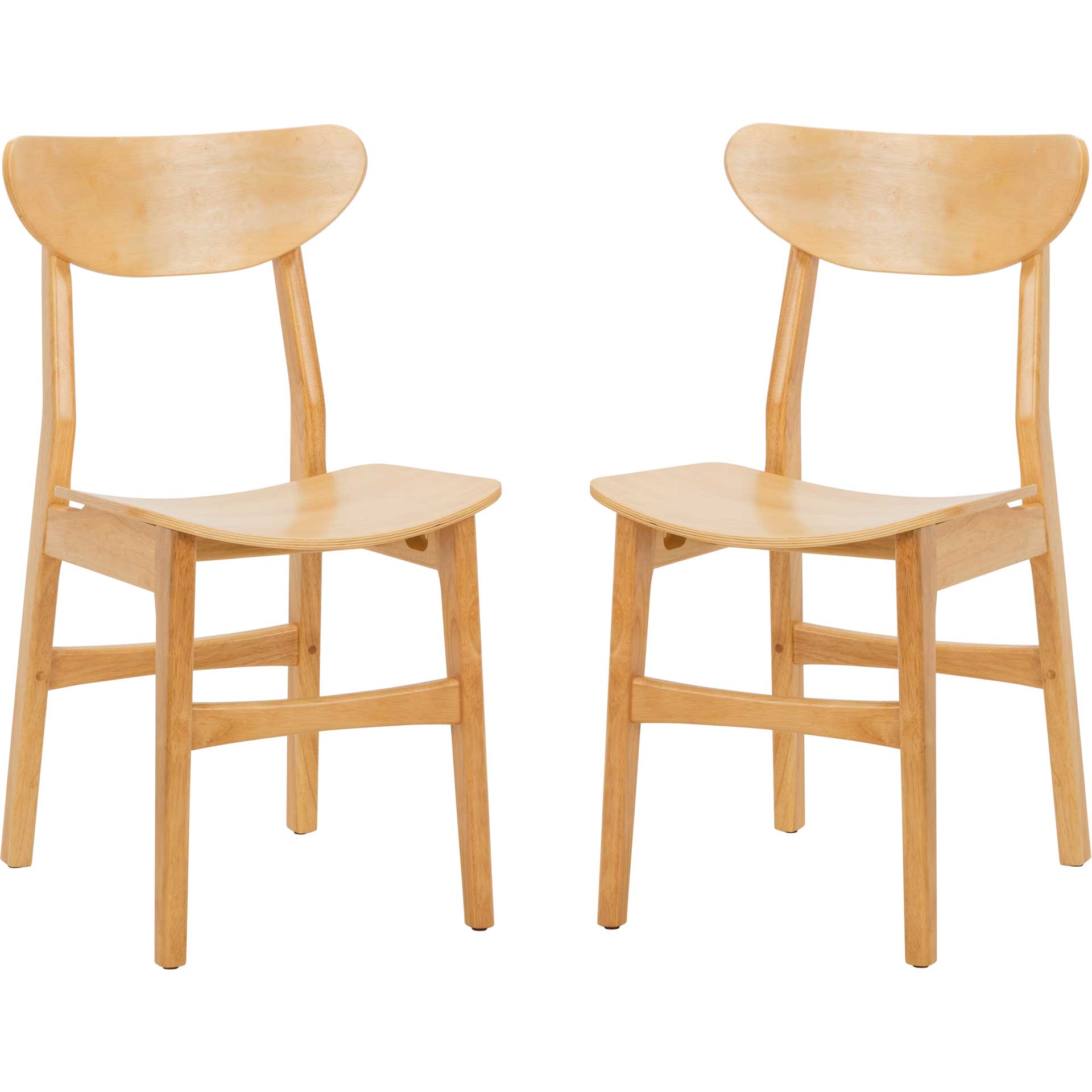 Lucas Retro Dining Chair Natural (Set of 2)