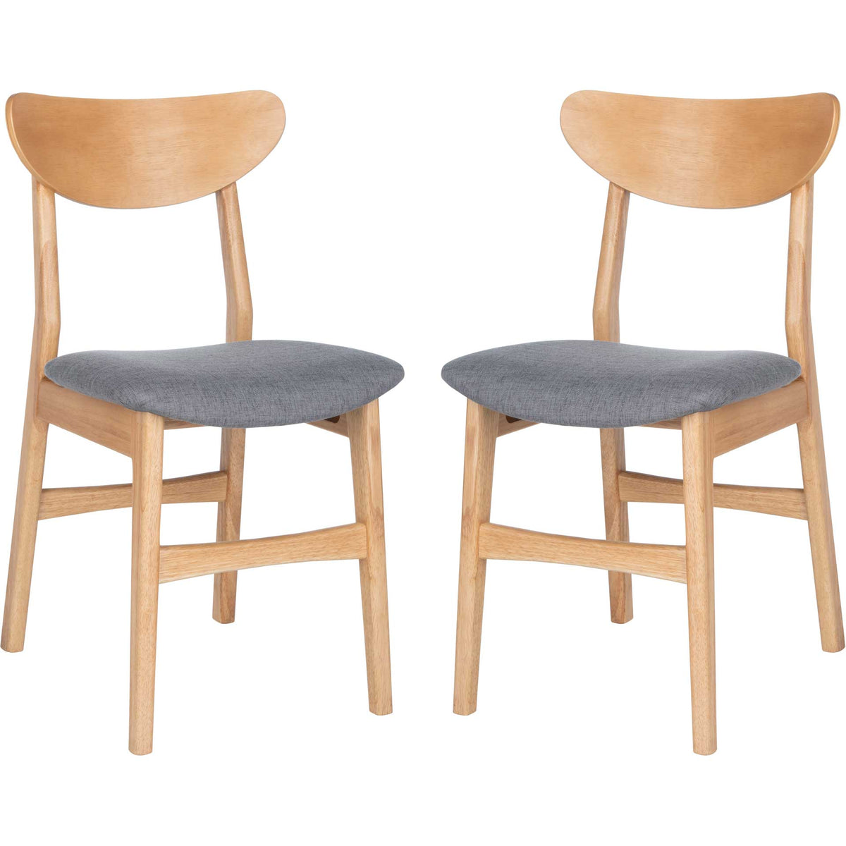 Lucas Retro Dining Chair Natural/Gray (Set of 2)