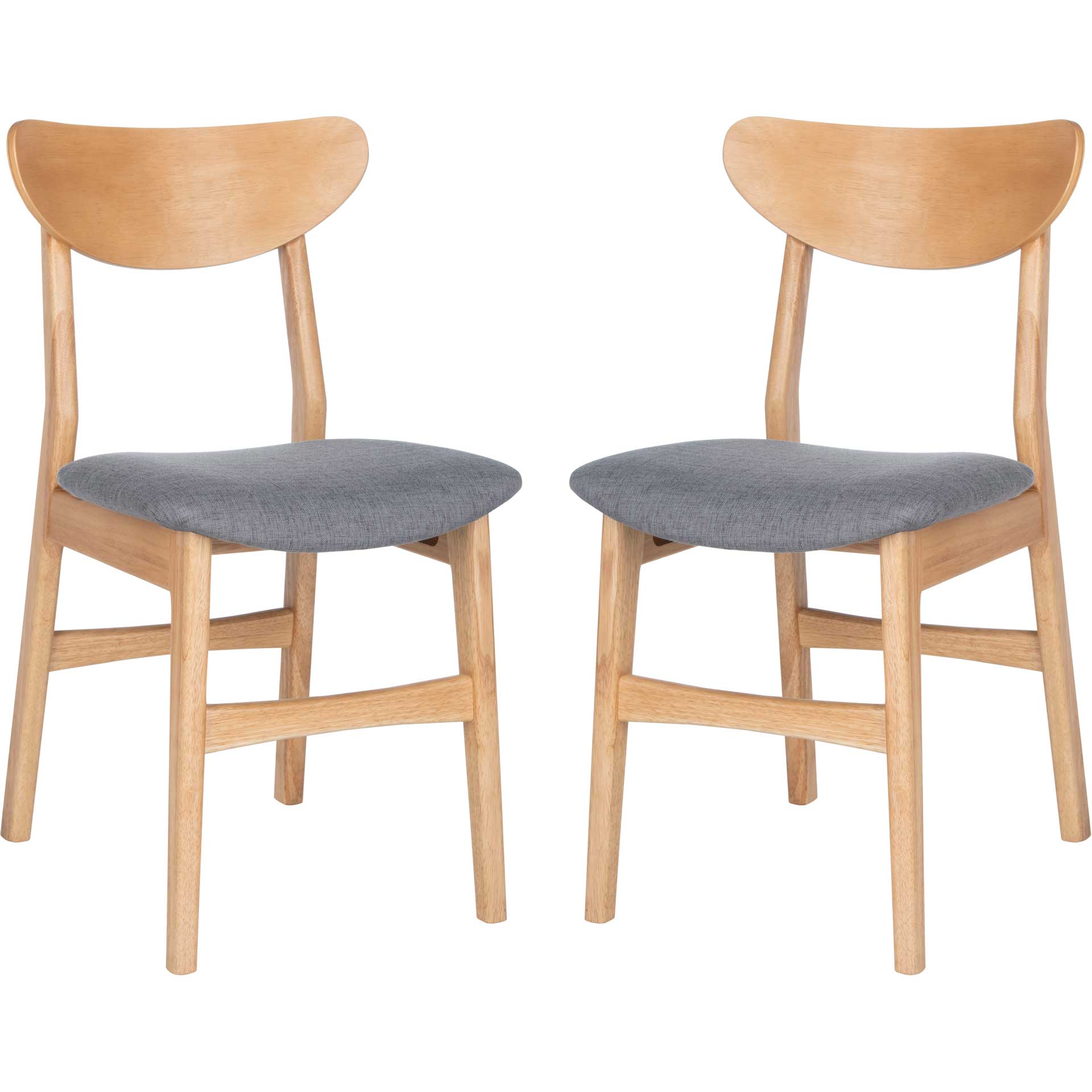 Lucas Retro Dining Chair Natural/Gray (Set of 2)