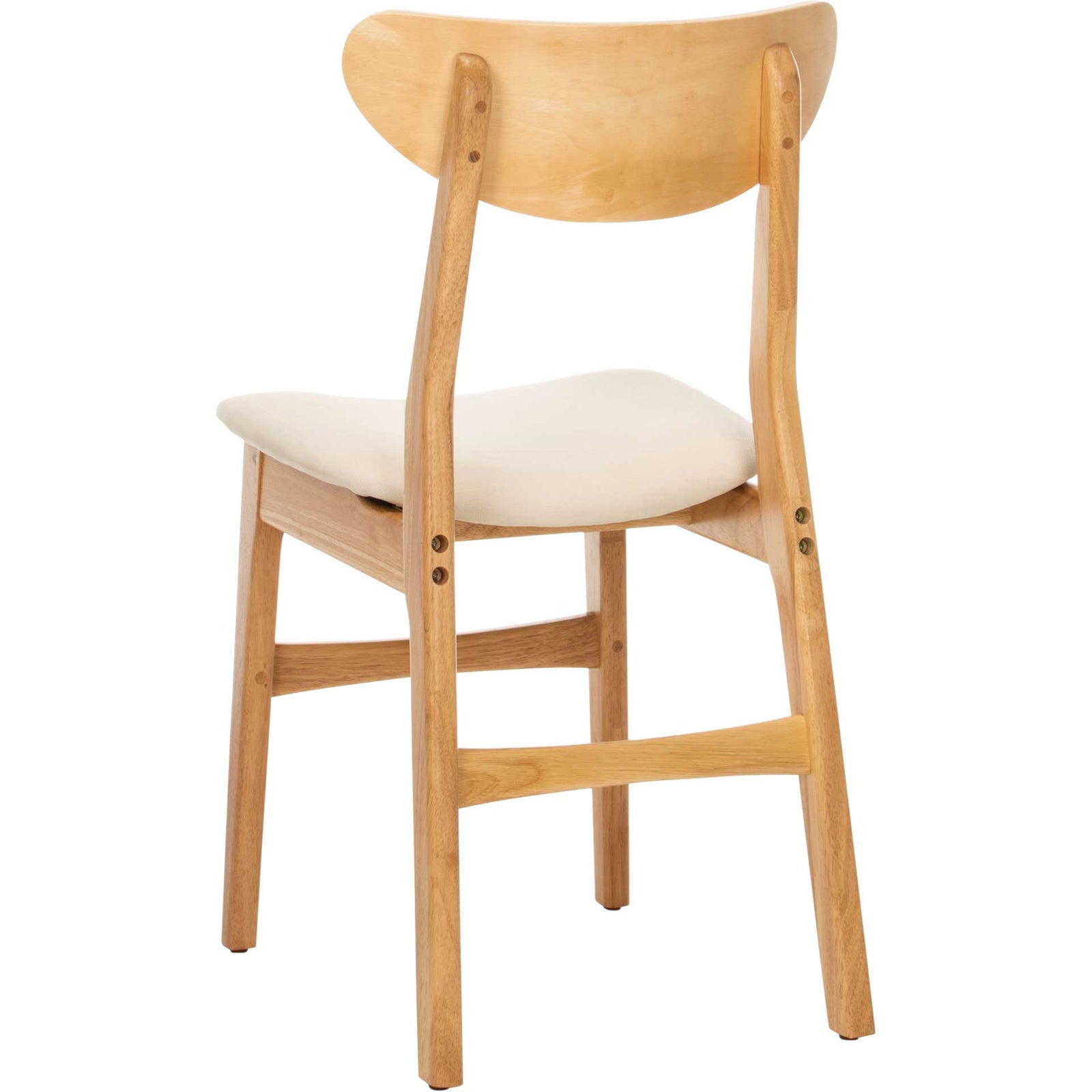 Lucas Retro Dining Chair Natural/White (Set of 2)