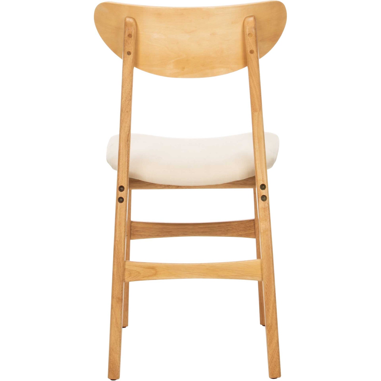 Lucas Retro Dining Chair Natural/White (Set of 2)