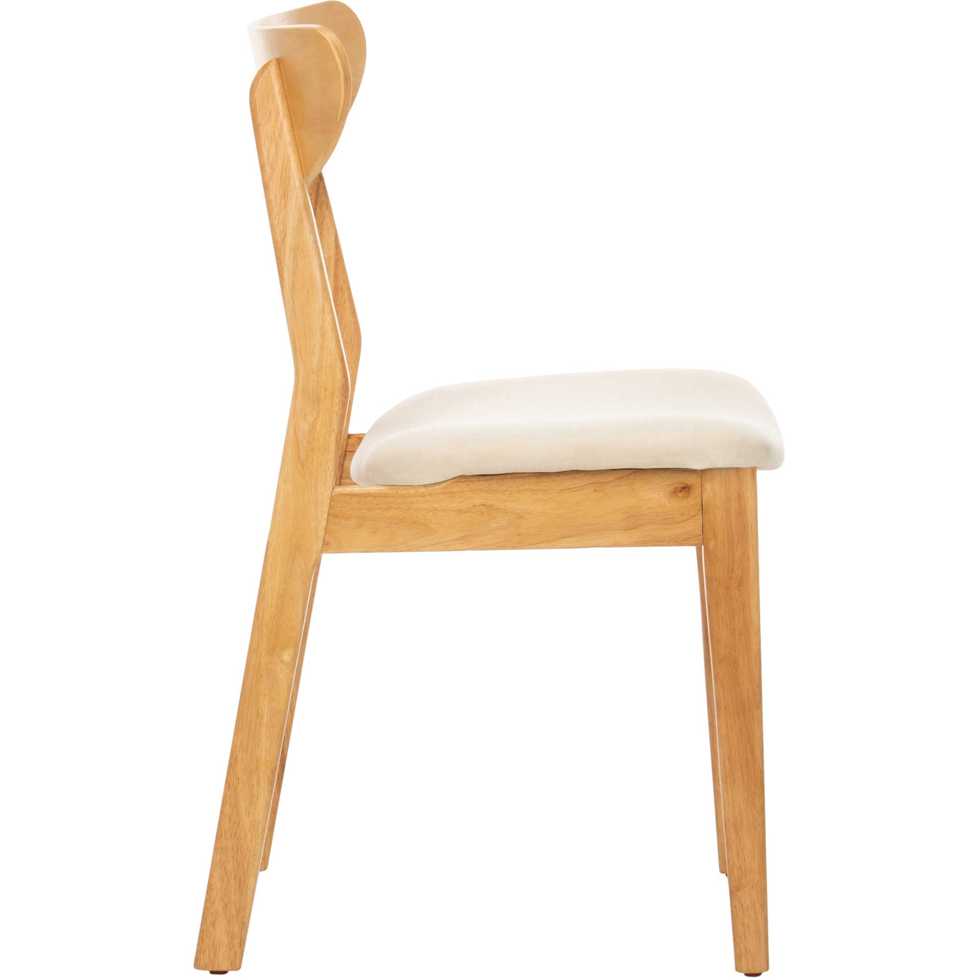 Lucas Retro Dining Chair Natural/White (Set of 2)