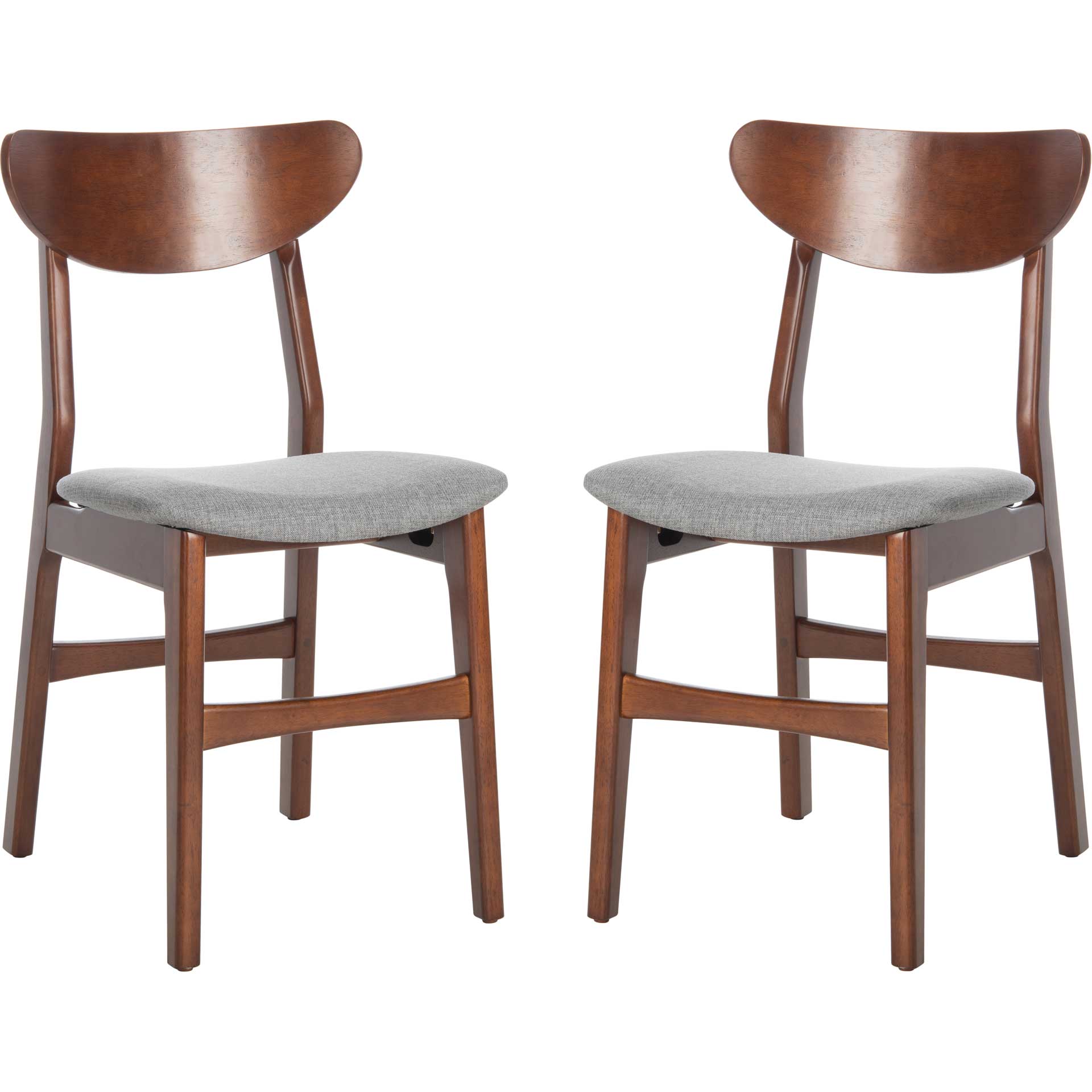 Lucas Retro Dining Chair Cherry/Gray (Set of 2)