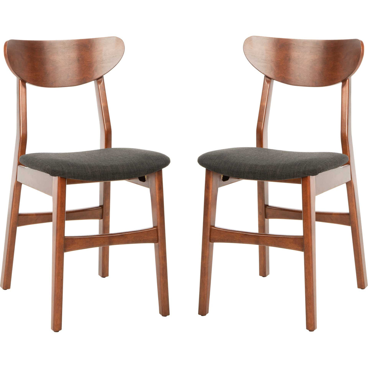 Lucas Retro Dining Chair Cherry/Black (Set of 2)