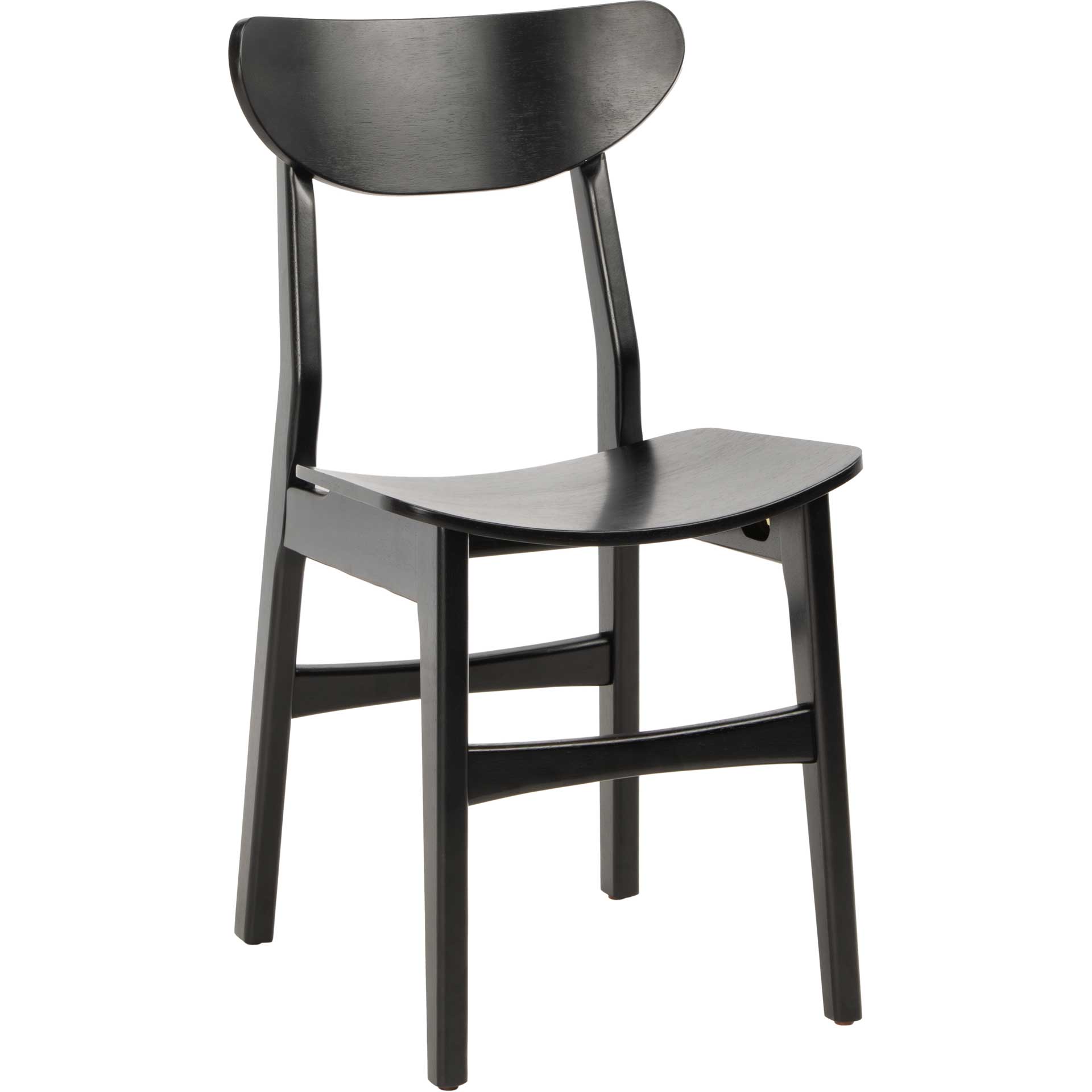 Lucas Retro Dining Chair Black (Set of 2)