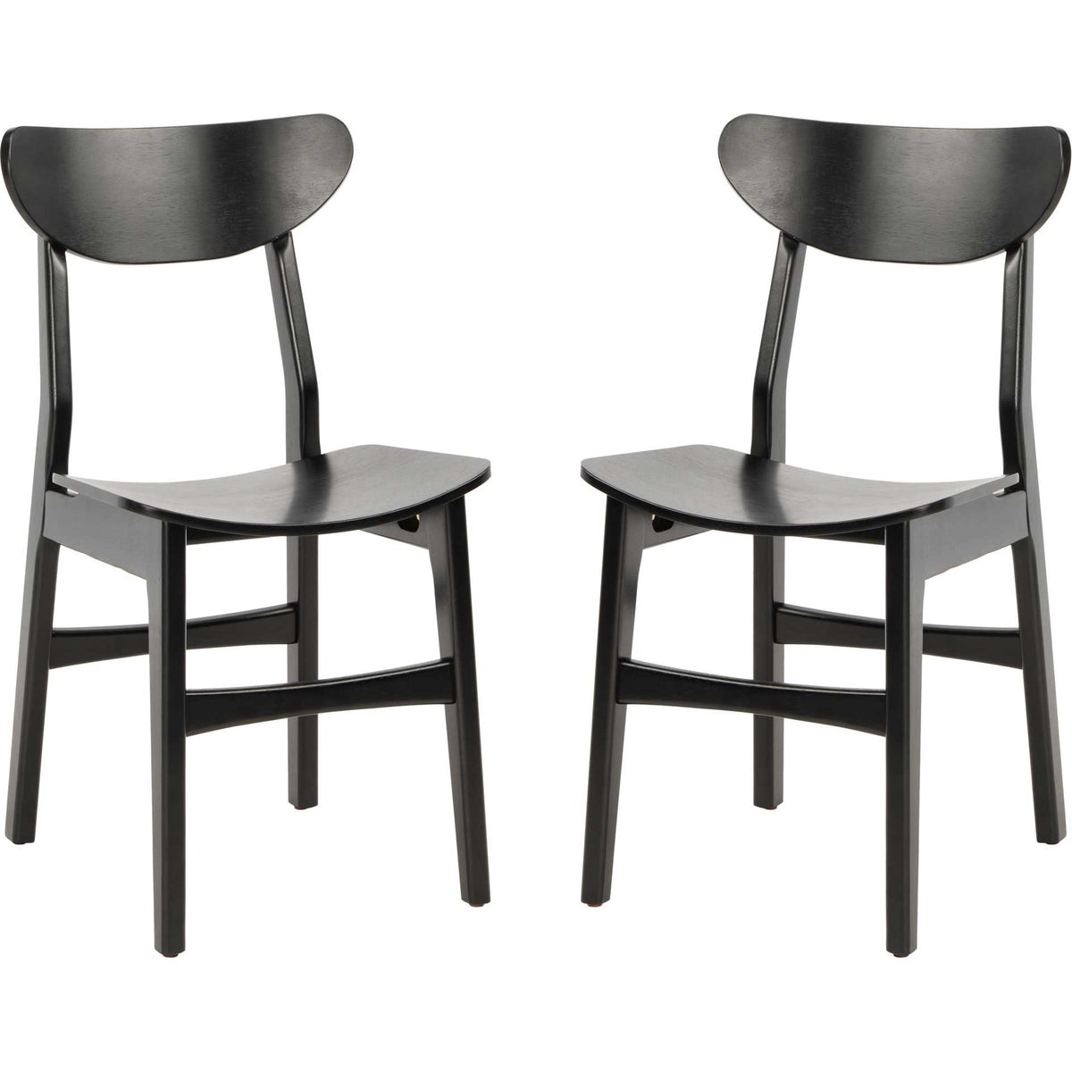 Lucas Retro Dining Chair Black (Set of 2)