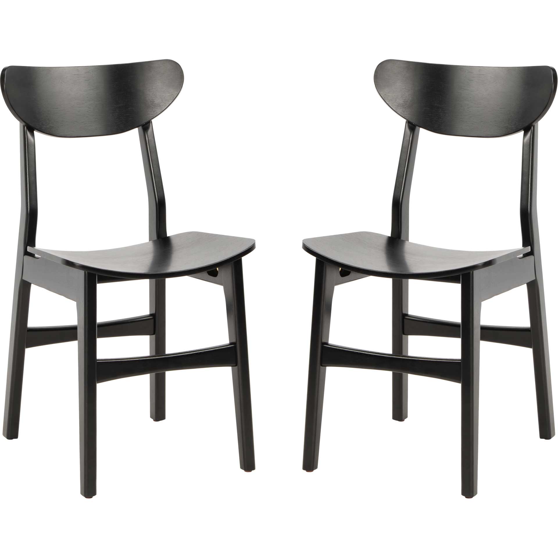 Lucas Retro Dining Chair Black (Set of 2)