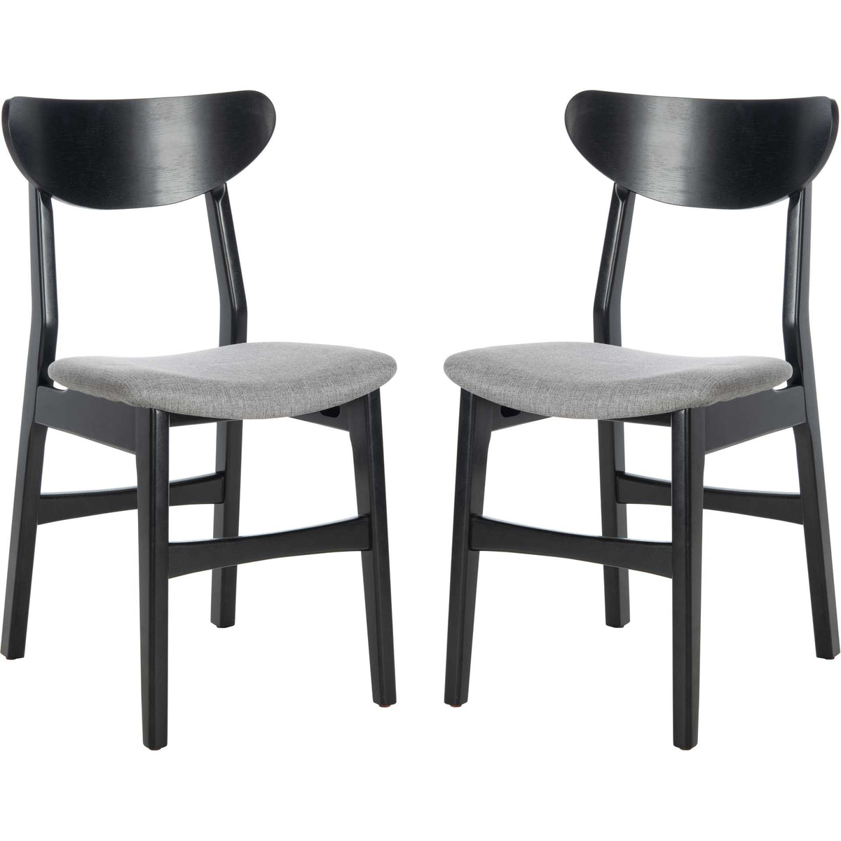 Lucas Retro Dining Chair Black/Gray (Set of 2)