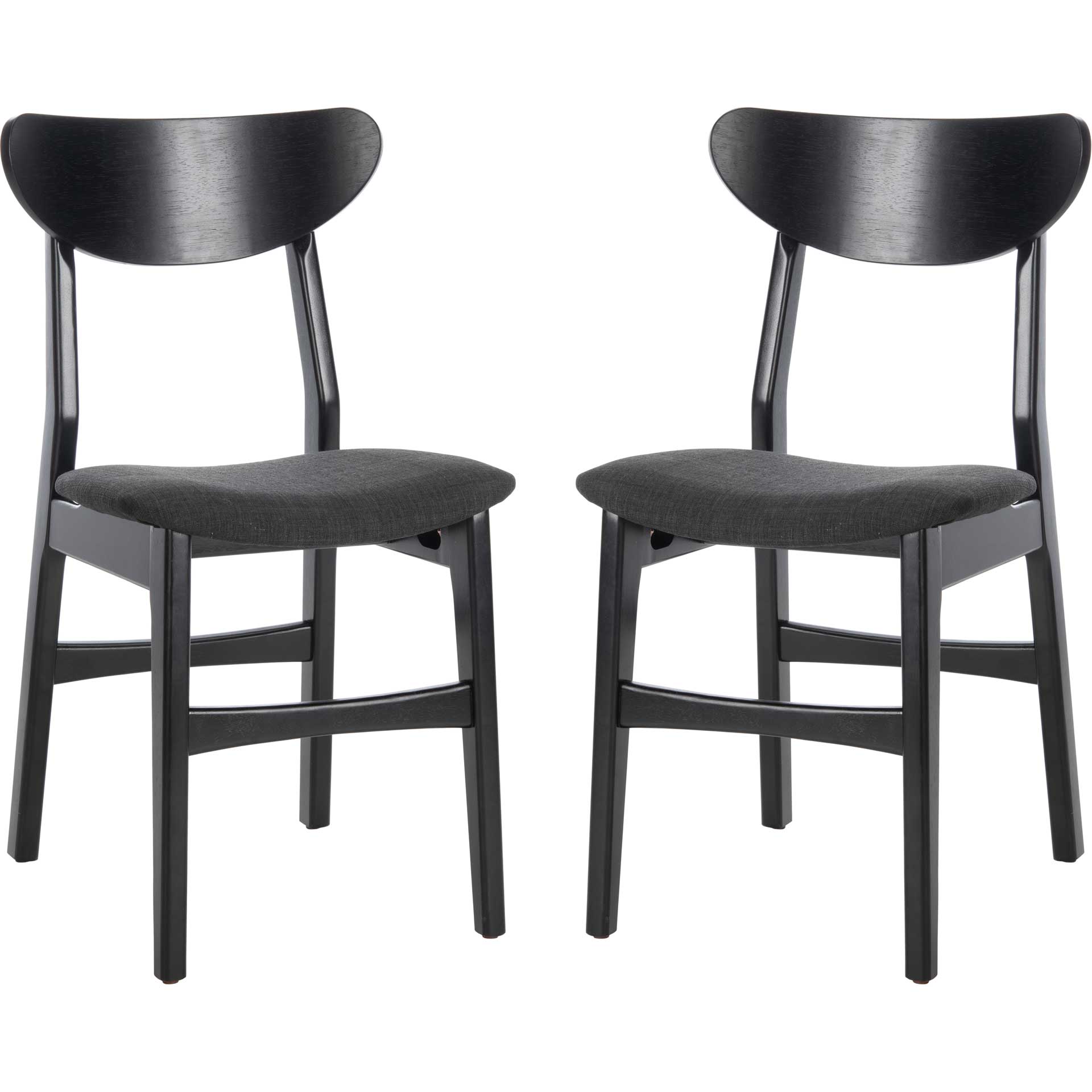Lucas Retro Dining Chair Black/Black (Set of 2)