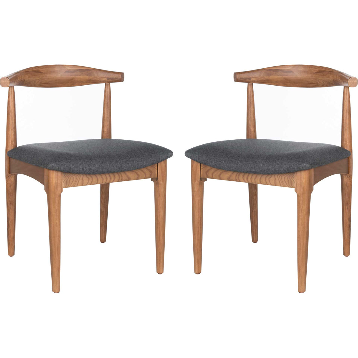 Lilly Dining Chair Brown/Dark Gray (Set of 2)