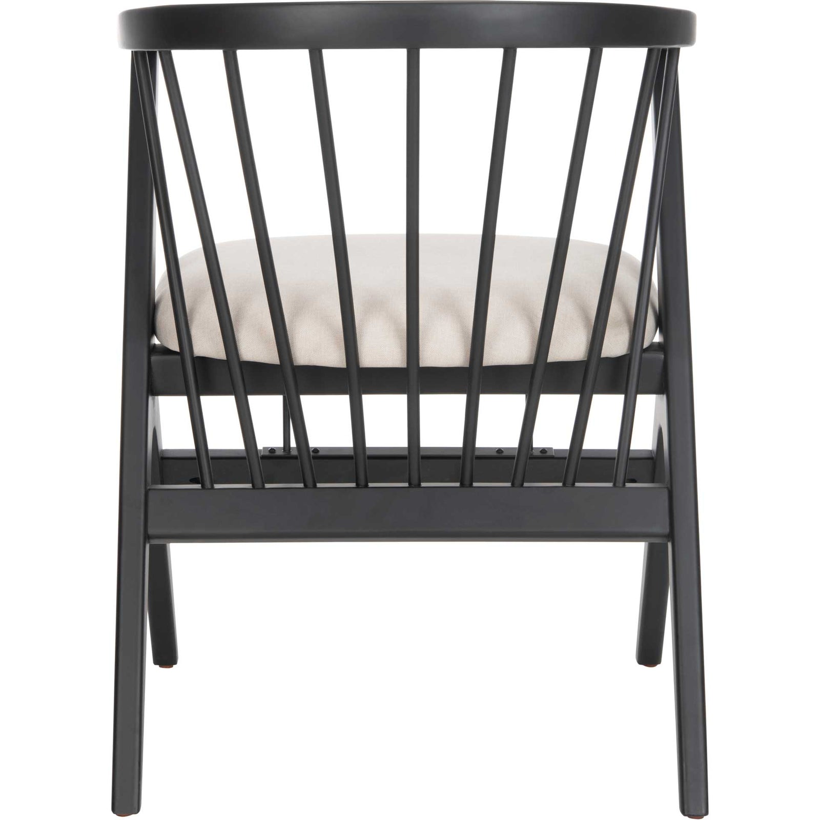 Nolte Spindle Dining Chair Black/Beige (Set of 2)