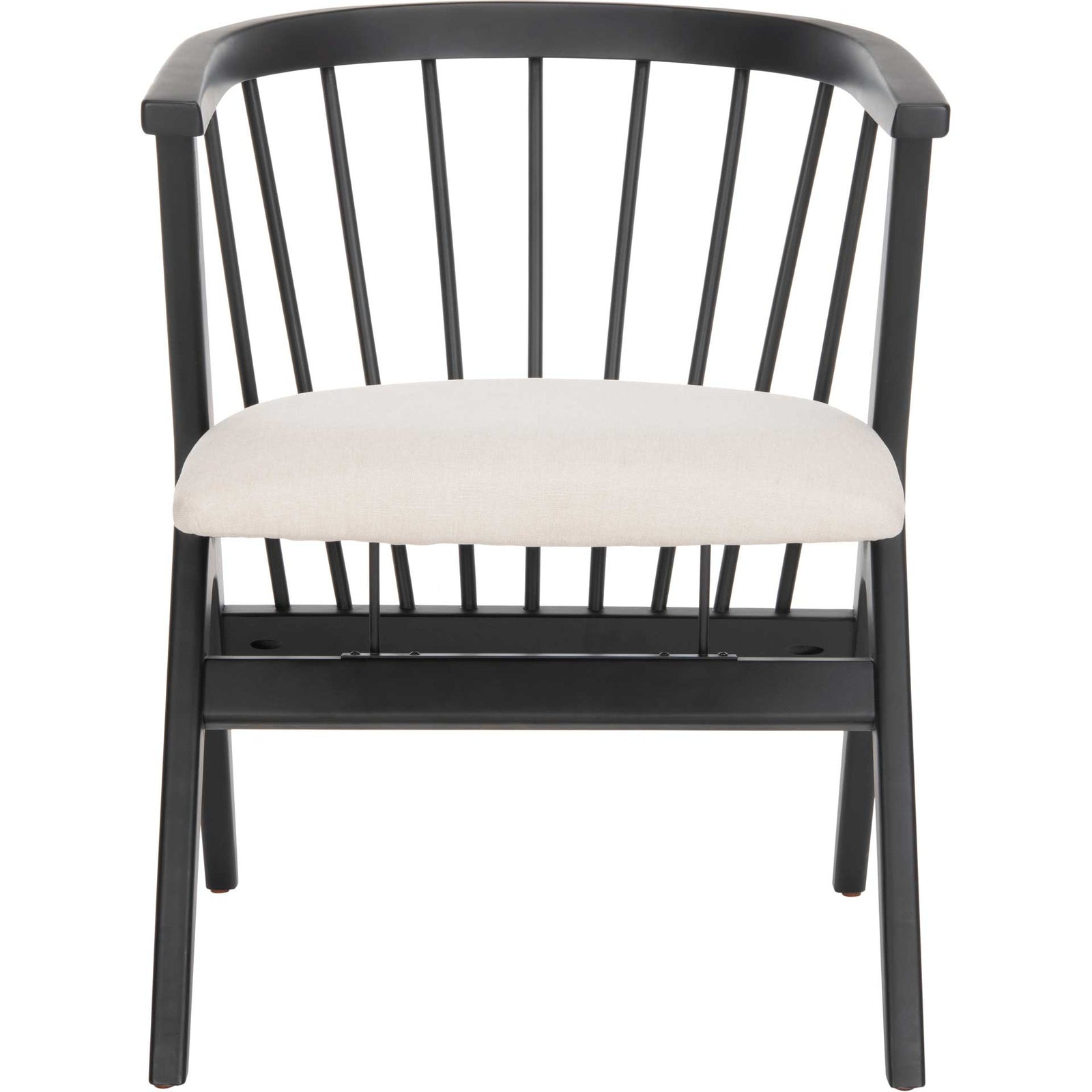 Nolte Spindle Dining Chair Black/Beige (Set of 2)