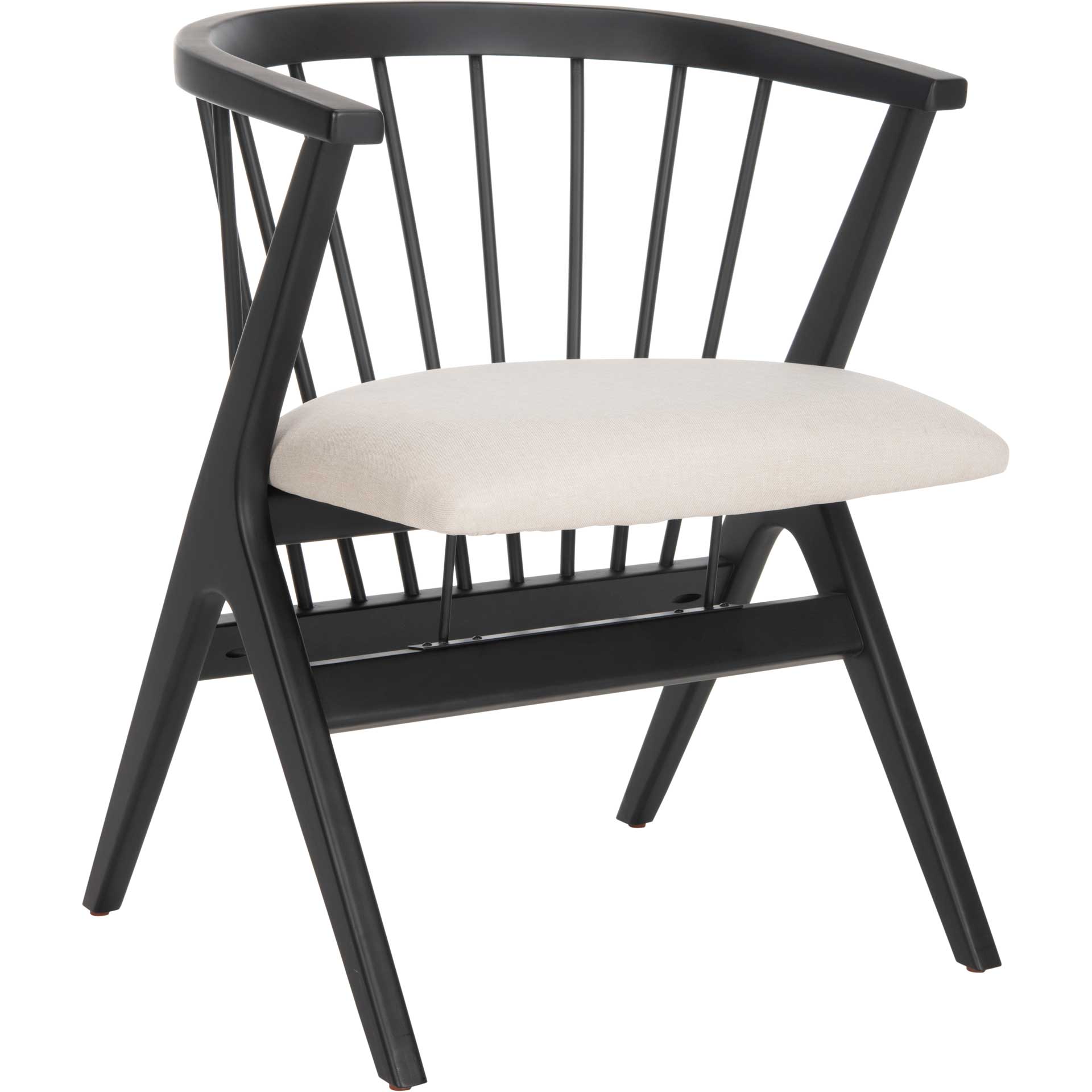 Nolte Spindle Dining Chair Black/Beige (Set of 2)