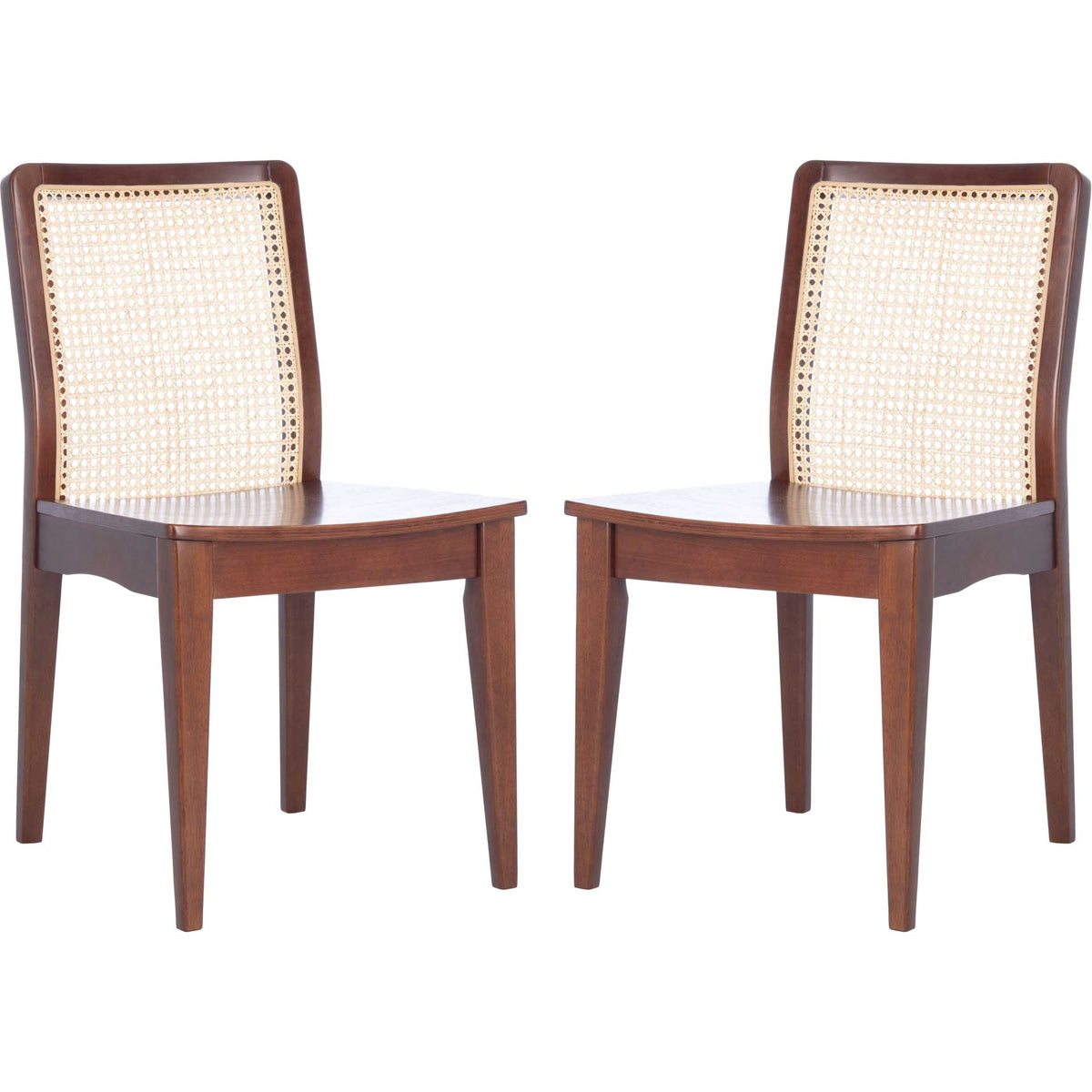 Belomy Rattan Dining Chair Dark Brown/Natural (Set of 2)