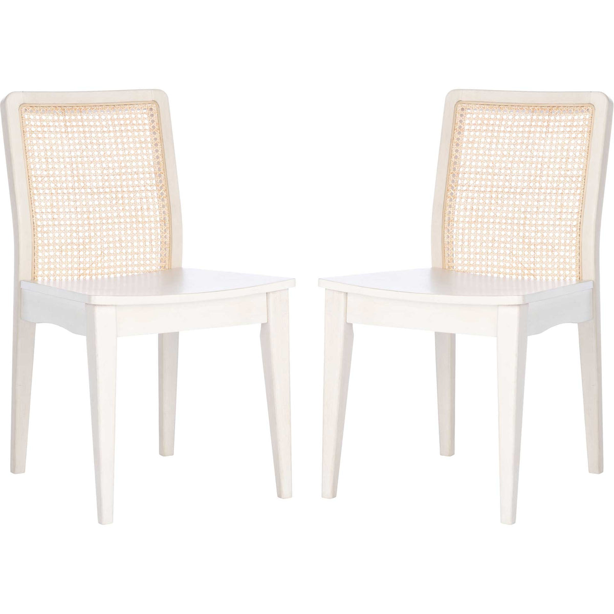 Belomy Rattan Dining Chair White/Natural (Set of 2)