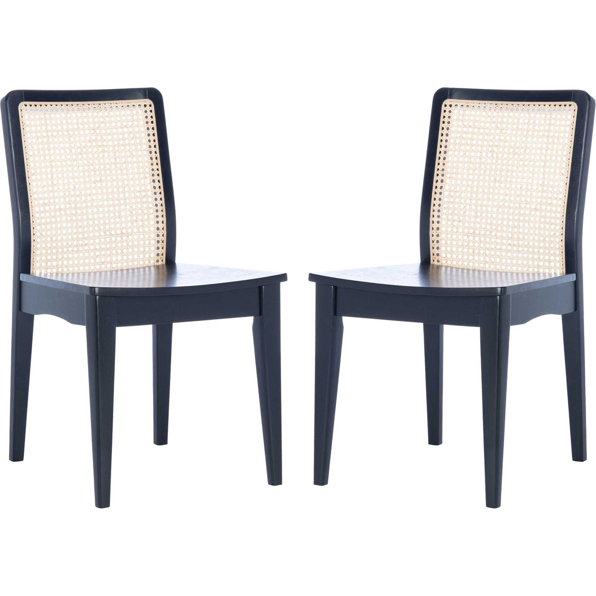 Belomy Rattan Dining Chair Black/Natural (Set of 2)