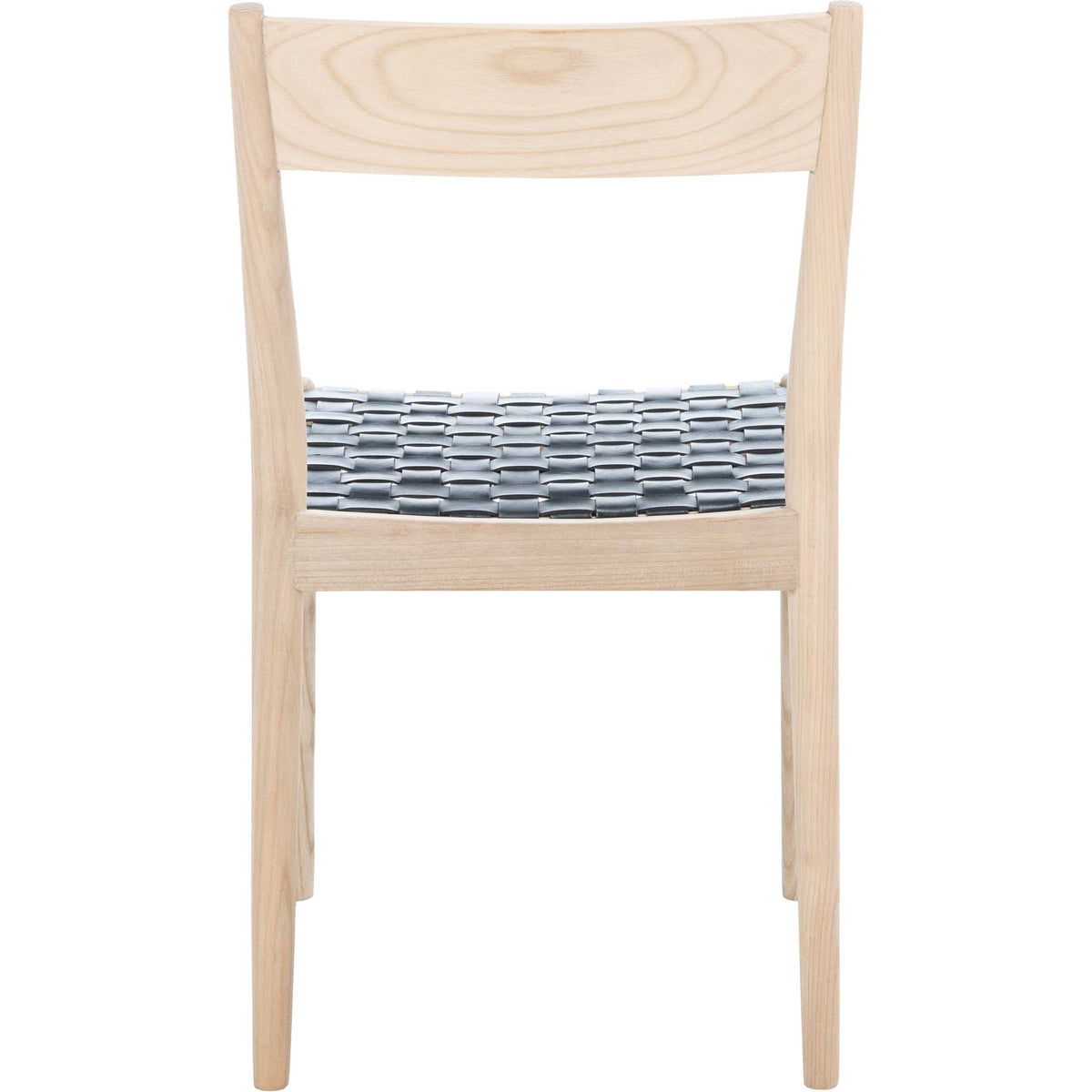 Eliza Leather Dining Chair Black/Natural (Set of 2)