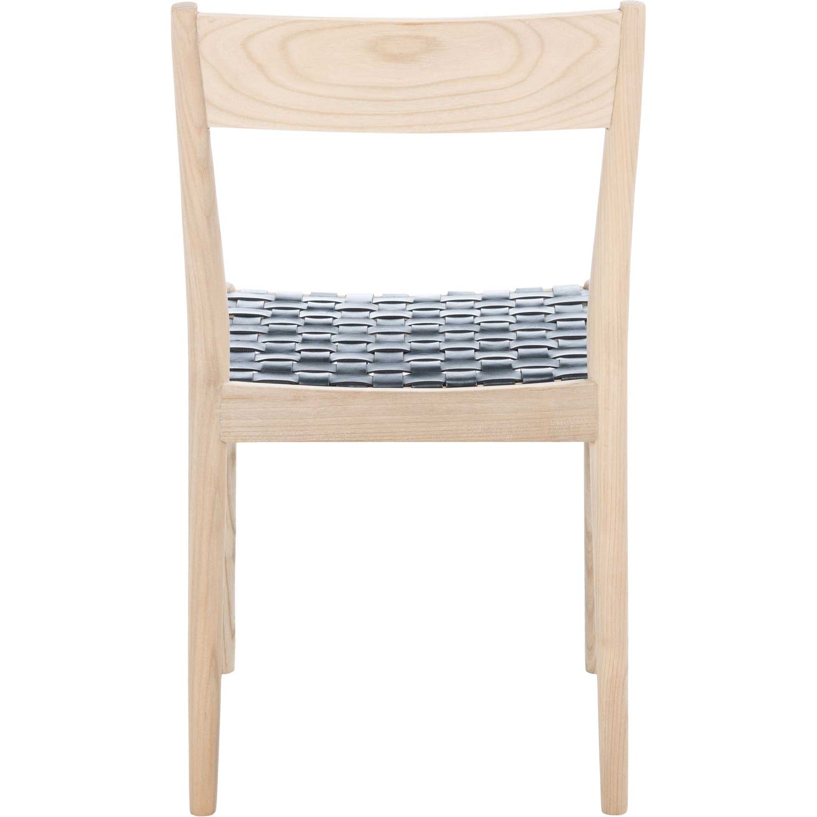 Eliza Leather Dining Chair Black/Natural (Set of 2)