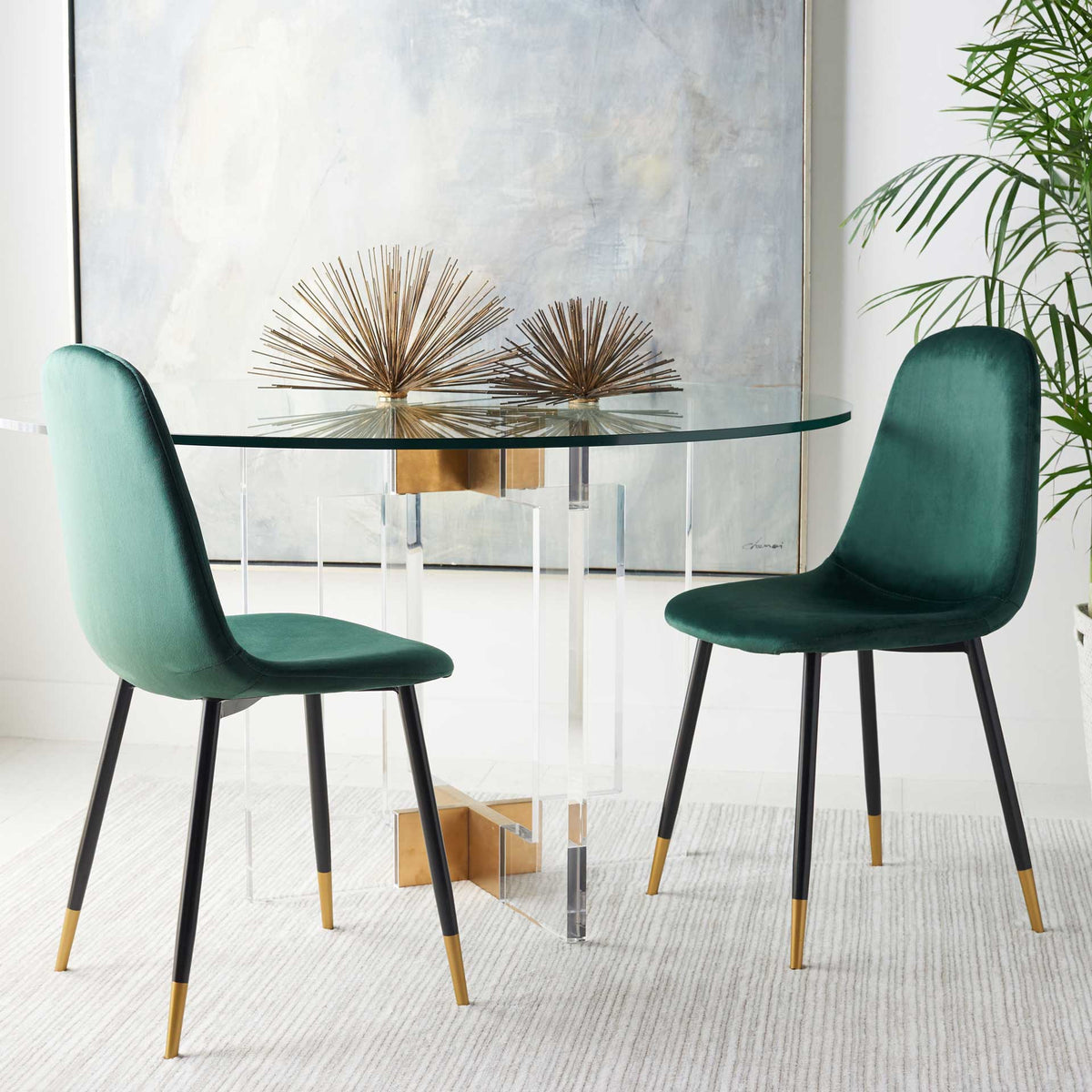 Blaize Dining Chair Green/Black (Set of 2)