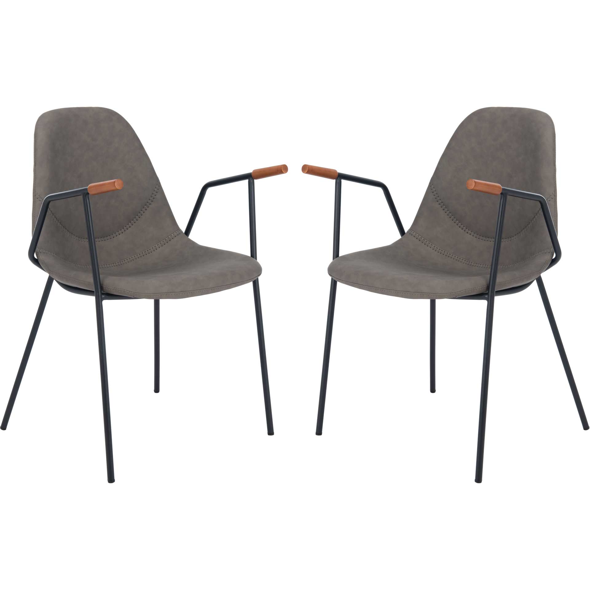 Taos Mid Century Dining Chair Ash Gray (Set of 2)