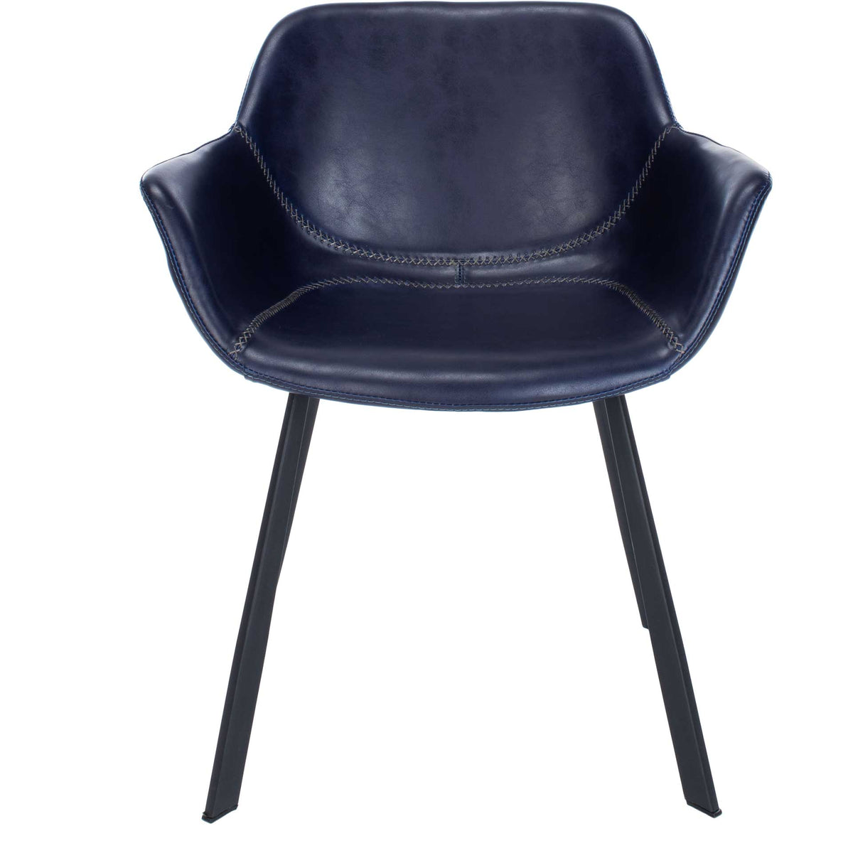 Ara Mid Century Dining Chair Midnight Blue/Black (Set of 2)