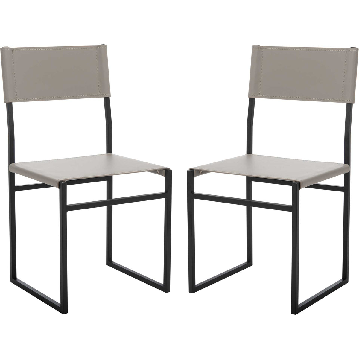 Landry Dining Chairs Light Gray/Black (Set of 2)