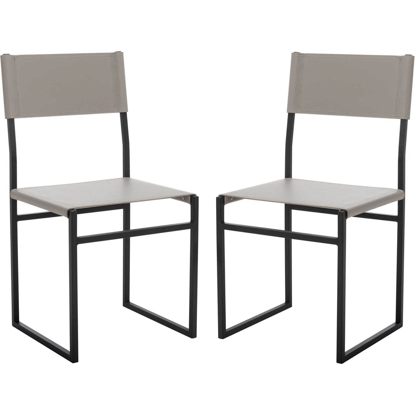Landry Dining Chairs Light Gray/Black (Set of 2)