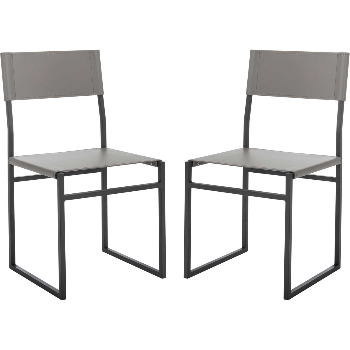 Landry Dining Chairs Gray/Black (Set of 2)
