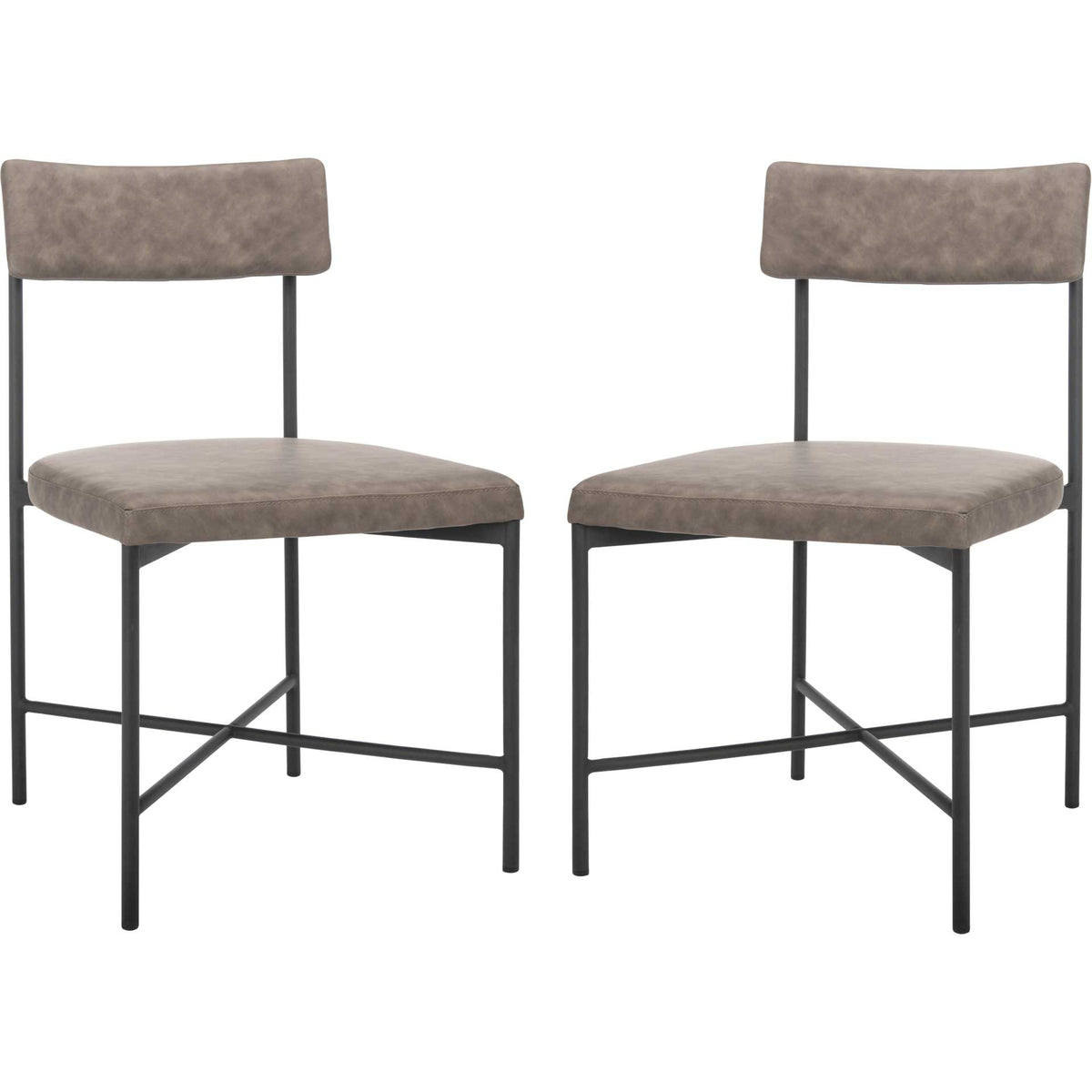 Arden Dining Chairs Gray/Black (Set of 2)