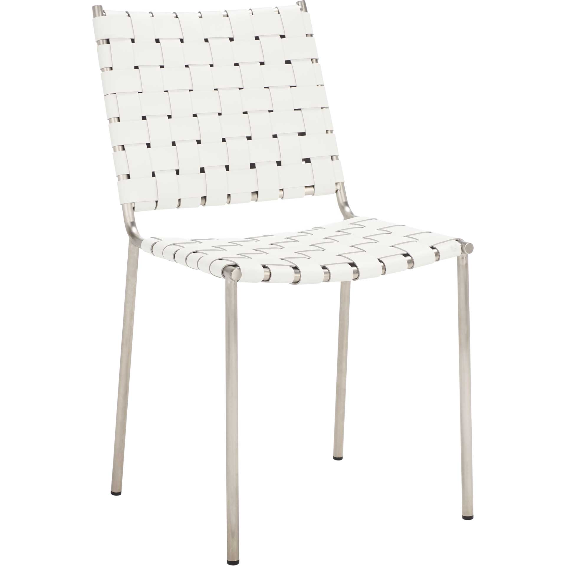 Westin Woven Dining Chair White/Silver (Set of 2)