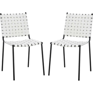Westin Woven Dining Chair White/Black (Set of 2)