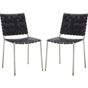 Westin Woven Dining Chair Black/Silver (Set of 2)