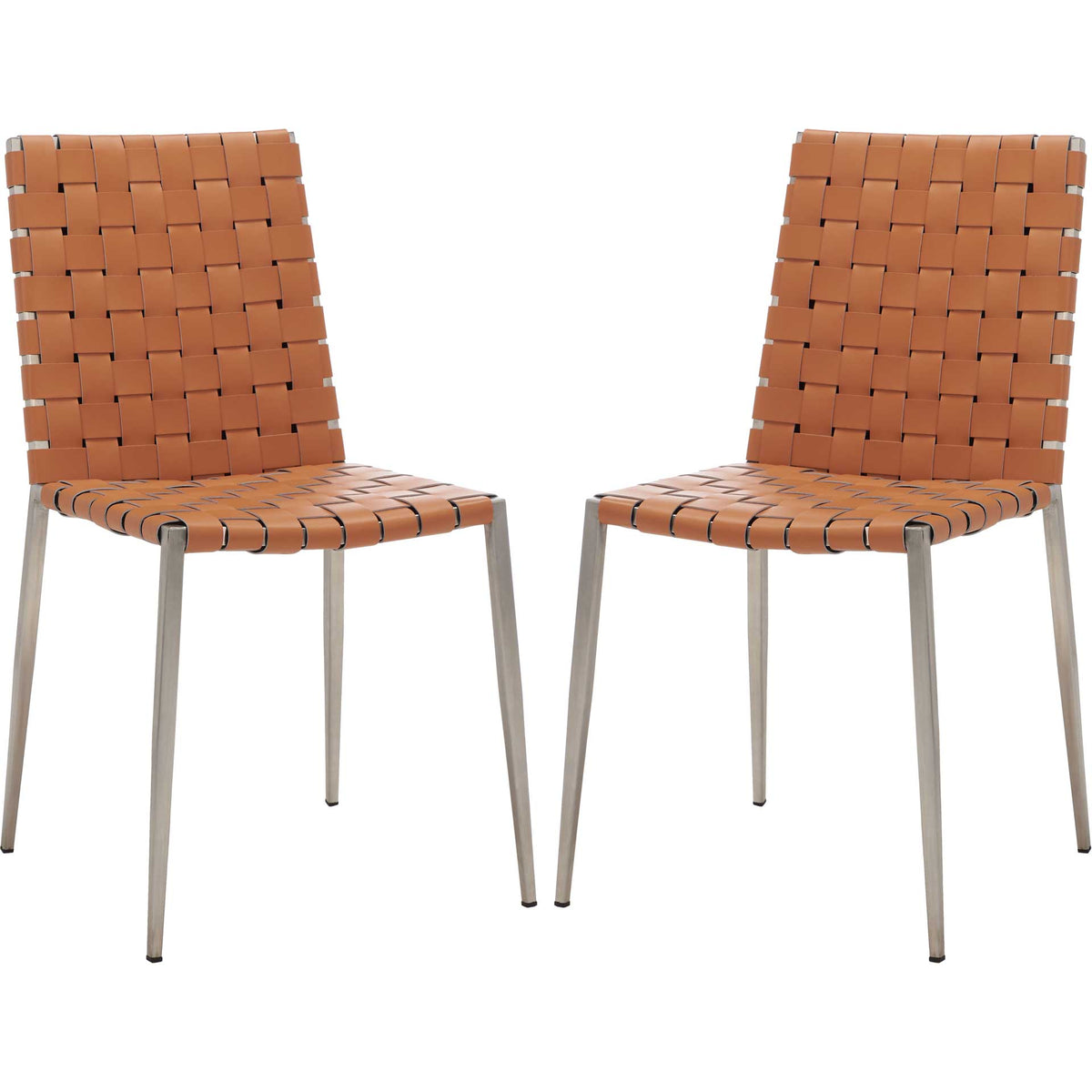 Ralen Woven Dining Chair Natural/Silver (Set of 2)