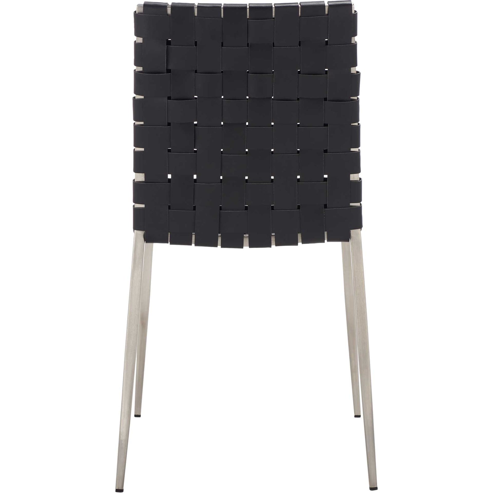 Ralen Woven Dining Chair Black/Silver (Set of 2)