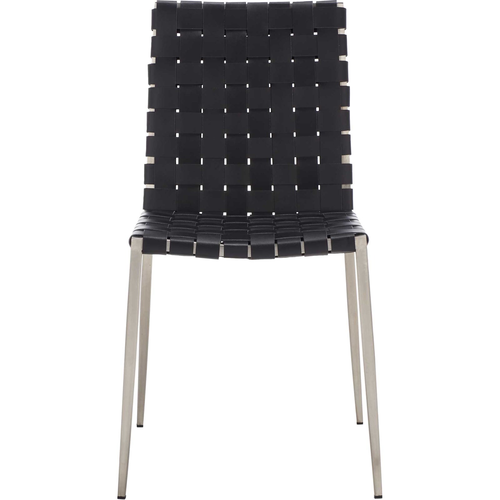 Ralen Woven Dining Chair Black/Silver (Set of 2)