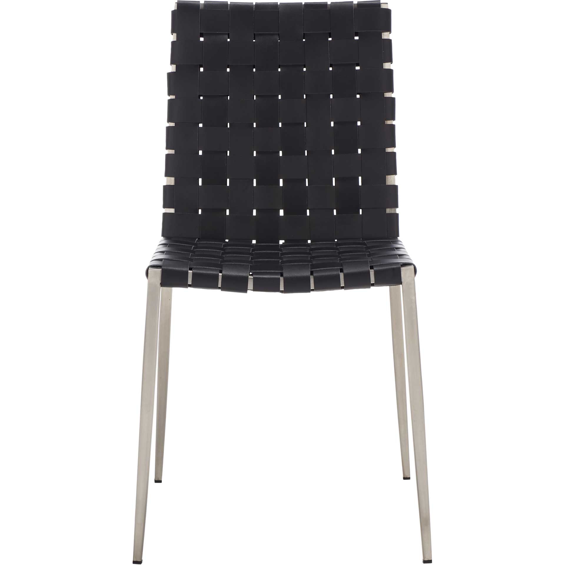 Ralen Woven Dining Chair Black/Silver (Set of 2)