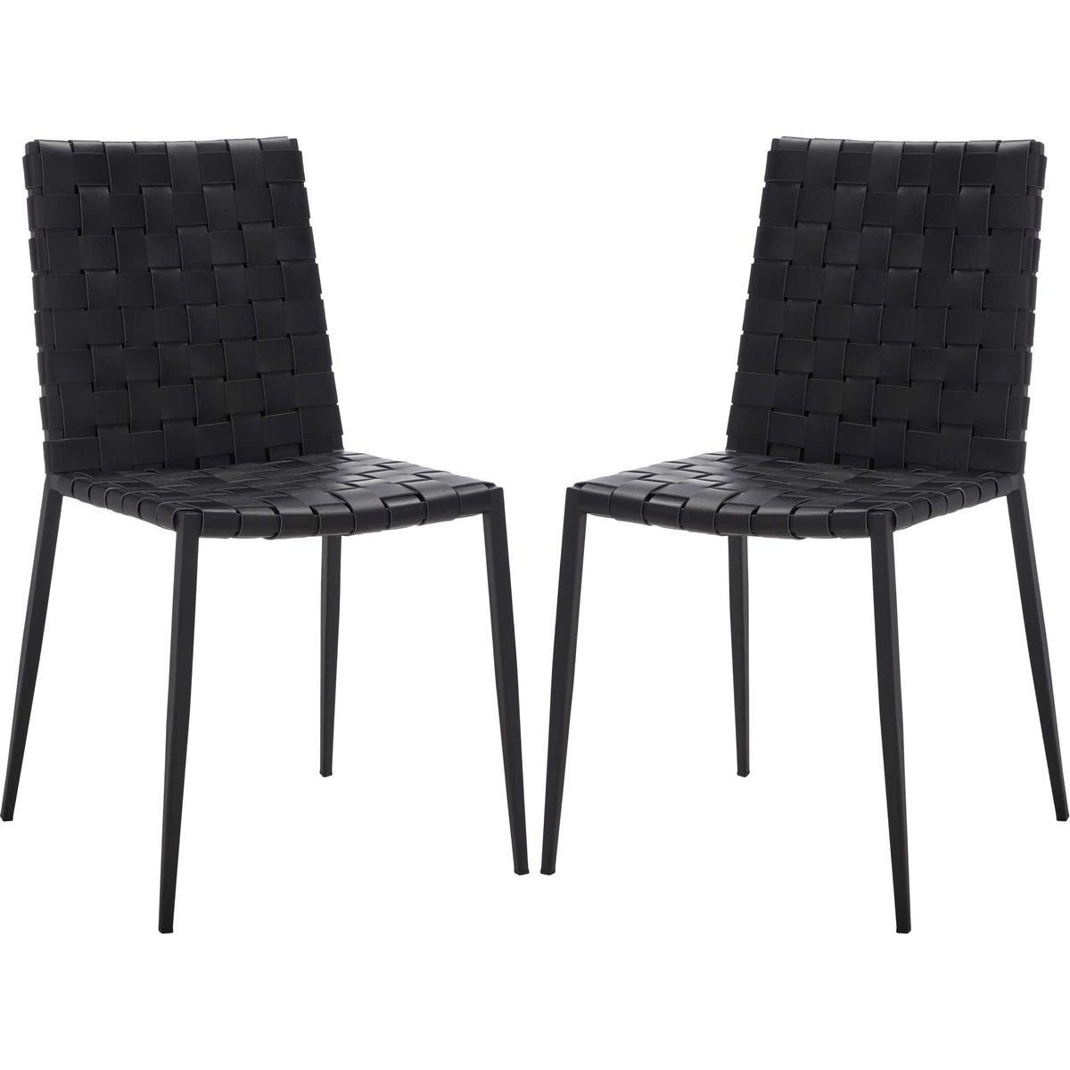 Ralen Woven Dining Chair Black/Black (Set of 2)
