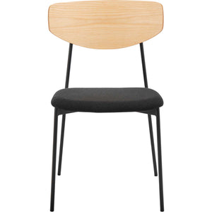 Ryne Dining Chair Oak/Black (Set of 2)