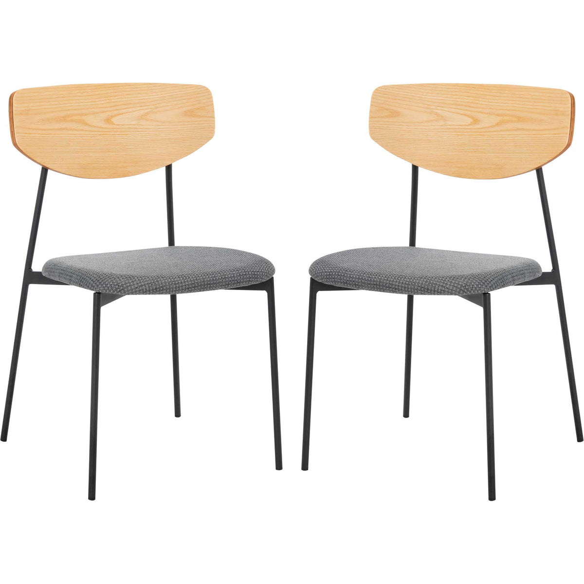 Ryne Dining Chair Oak/Gray (Set of 2)