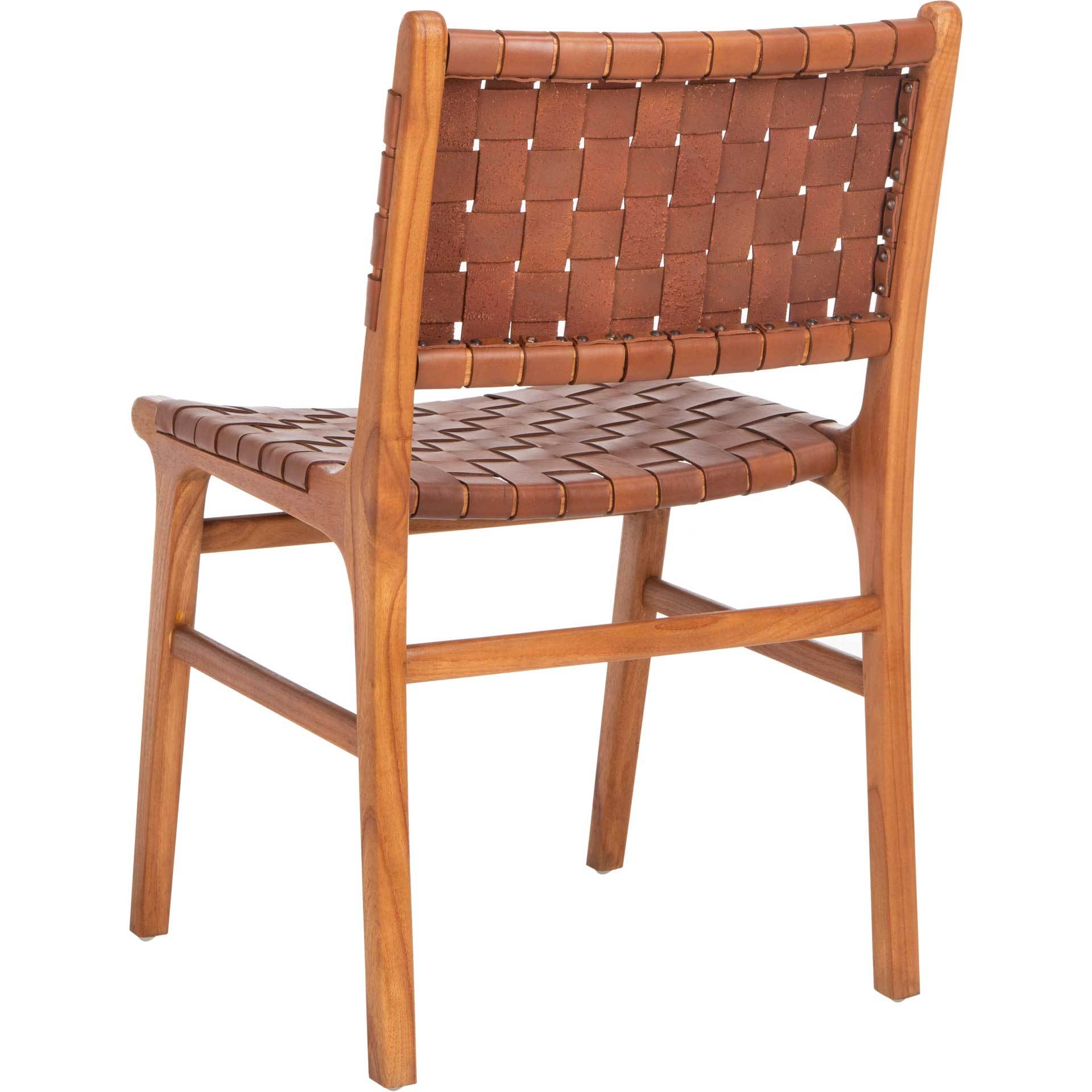 Tara Woven Leather Dining Chair (Set of 2)