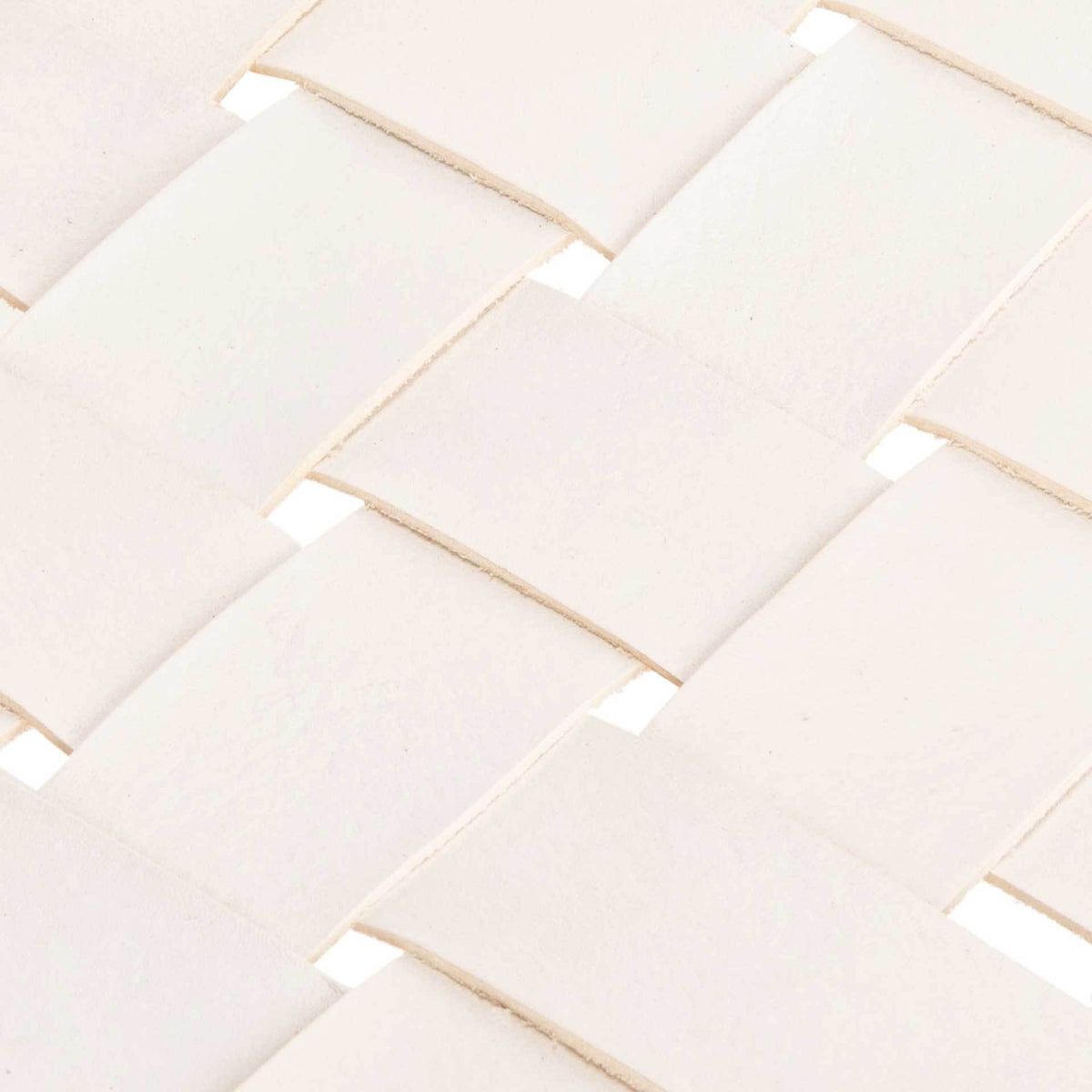 Tara Leather Dining Chair White/Natural (Set of 2)