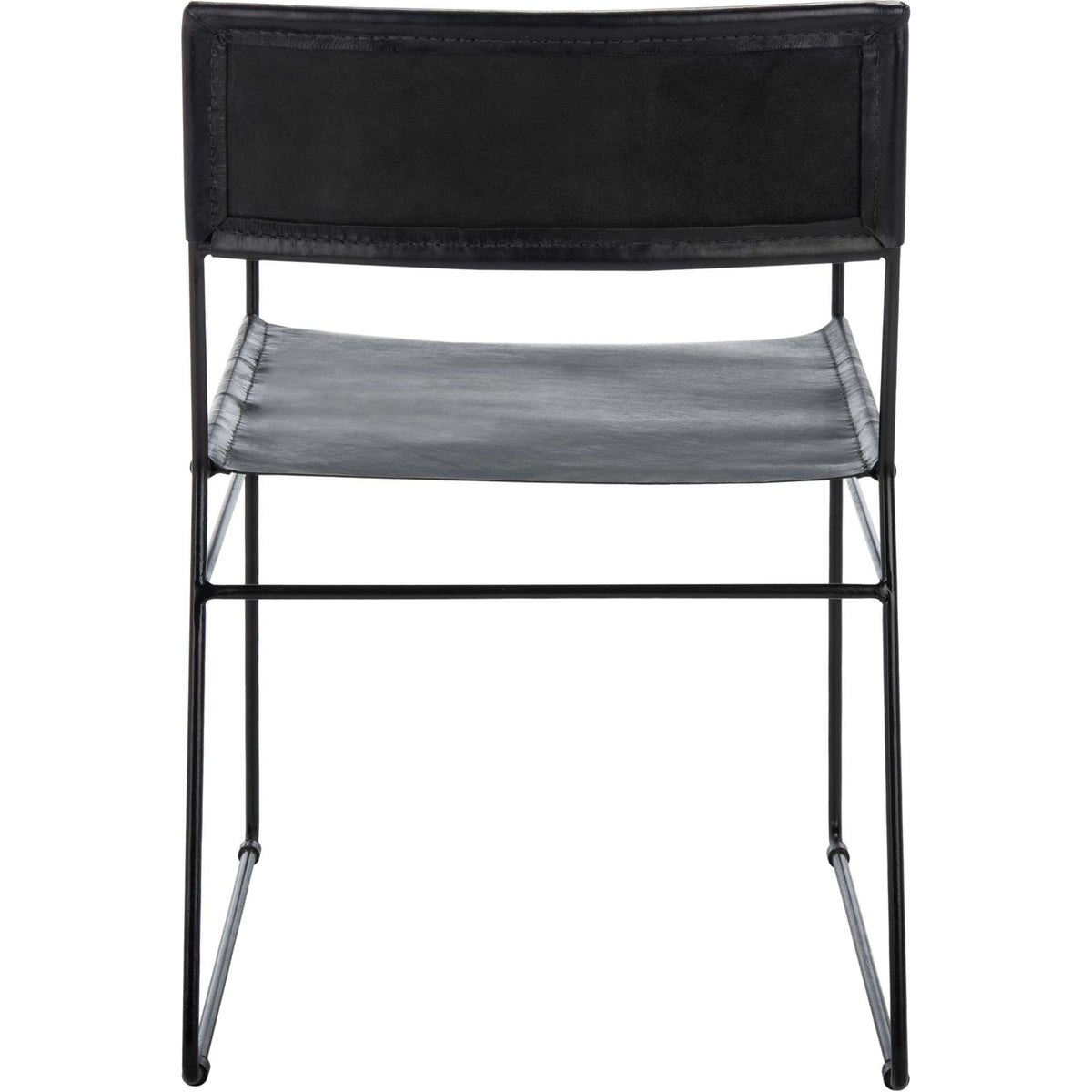 Alfio Leather Dining Chair Black (Set of 2)