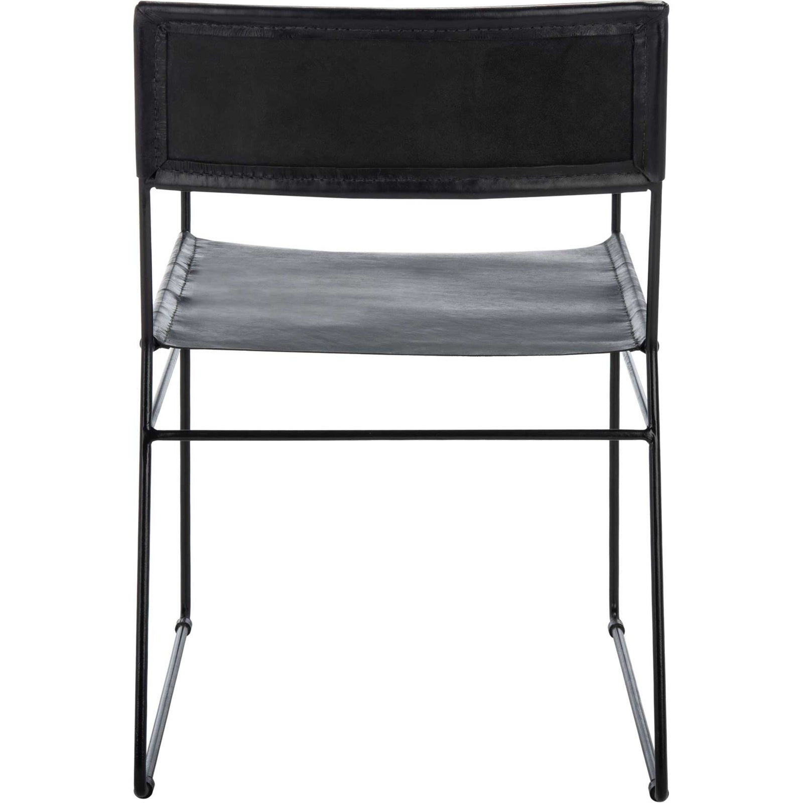 Alfio Leather Dining Chair Black (Set of 2)