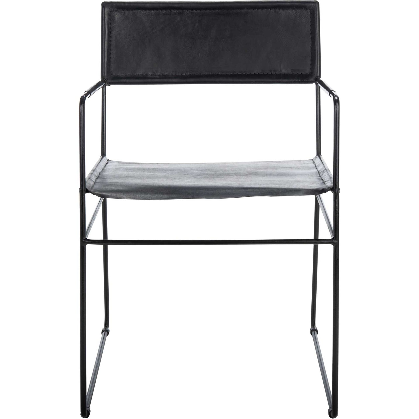 Alfio Leather Dining Chair Black (Set of 2)