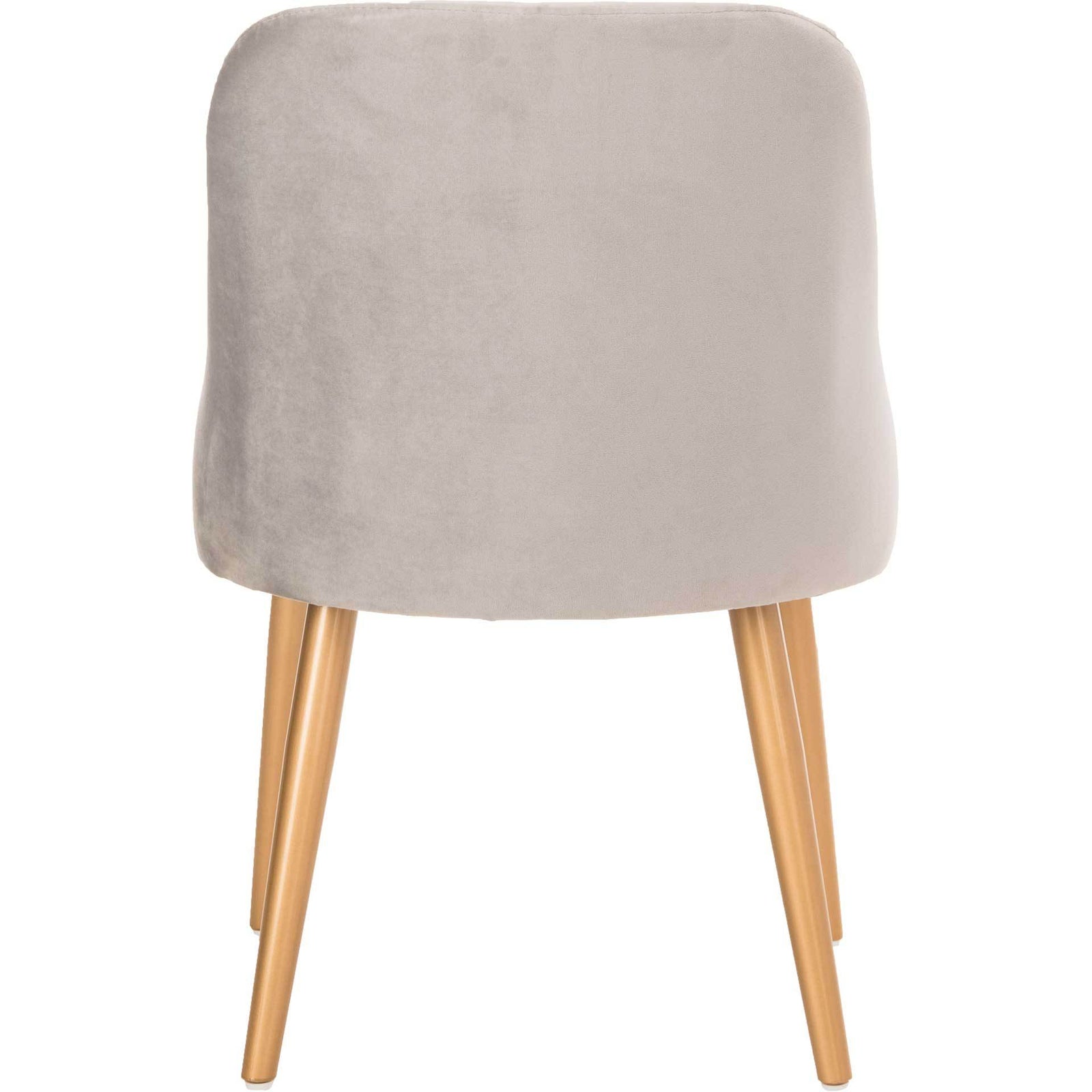 Luis Upholstered Dining Chair Gray/Gold (Set of 2)