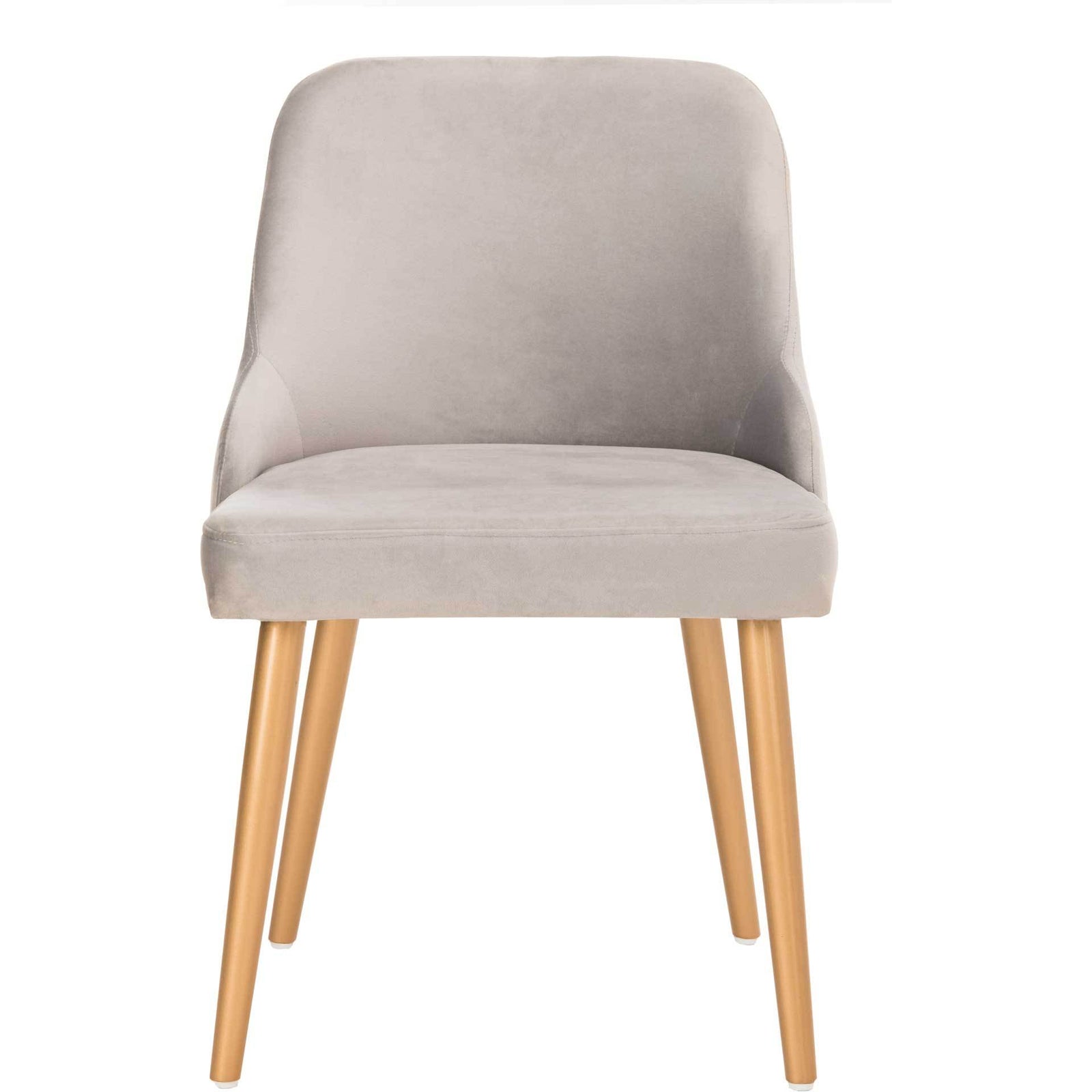 Luis Upholstered Dining Chair Gray/Gold (Set of 2)